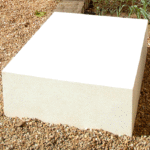 Concrete plinths white