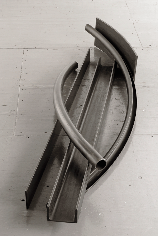 Steel sculpture fabrication for artists. Floor piece