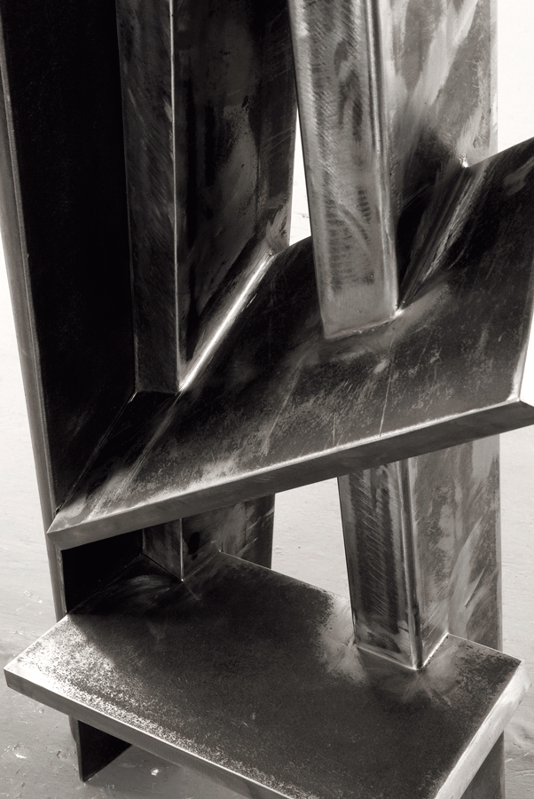 Steel sculpture fabrication for artists. close up