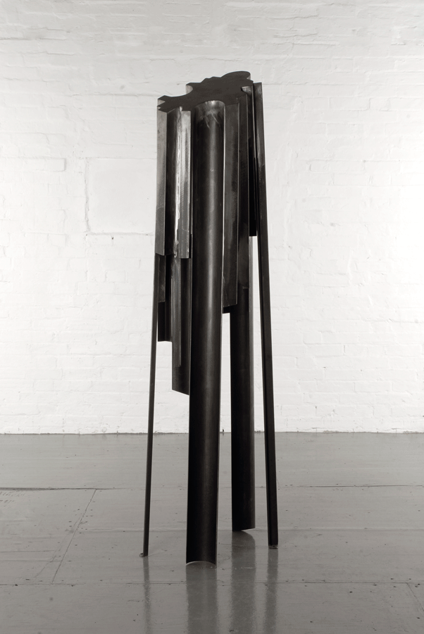 Steel sculpture fabrication for artists. Tall piece