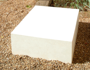Concrete plinths white