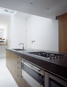 Cast concrete kitchen worktop
