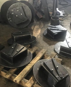 Heavy steel bases for Kumquat Lab